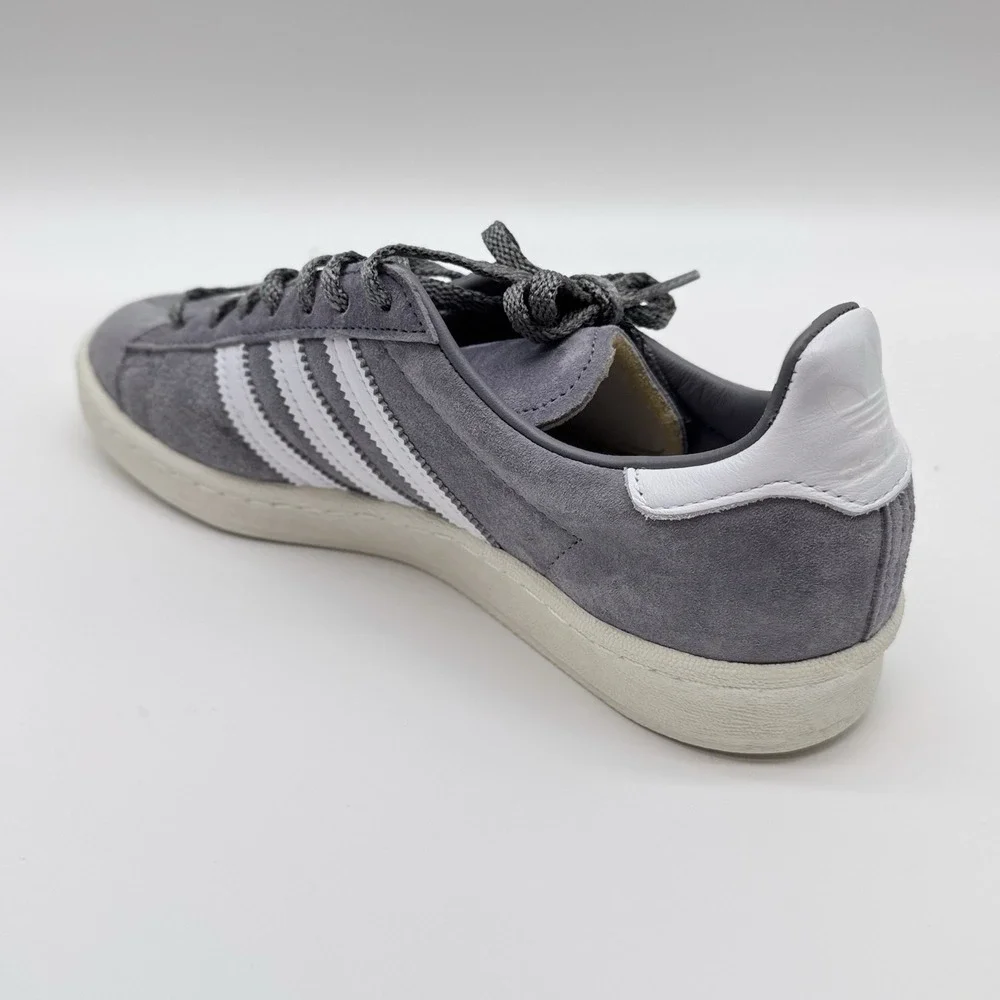 Size 8M- Adidas Originals Campus 80s Sneakers, Off White/Gray Mens Shoes